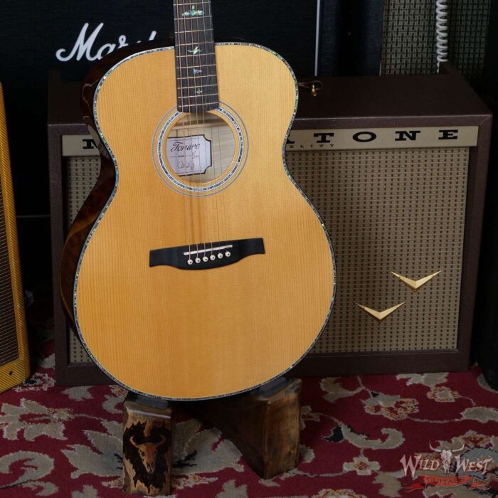 Paul Reed Smith PRS SE T55E Electric-Acoustic Guitar Quilted Maple Back and Side Black Gold Burst - Image 6