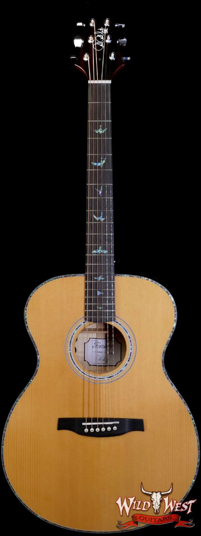 Paul Reed Smith PRS SE T55E Electric-Acoustic Guitar Quilted Maple Back and Side Black Gold Burst - Image 1