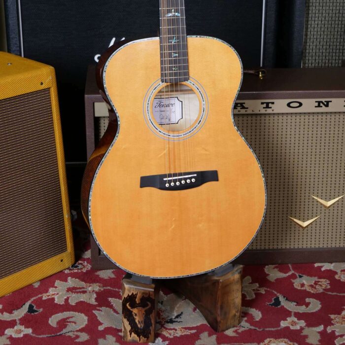 Paul Reed Smith PRS SE T55E Electric-Acoustic Guitar Quilted Maple Back and Side Black Gold Burst - Image 6