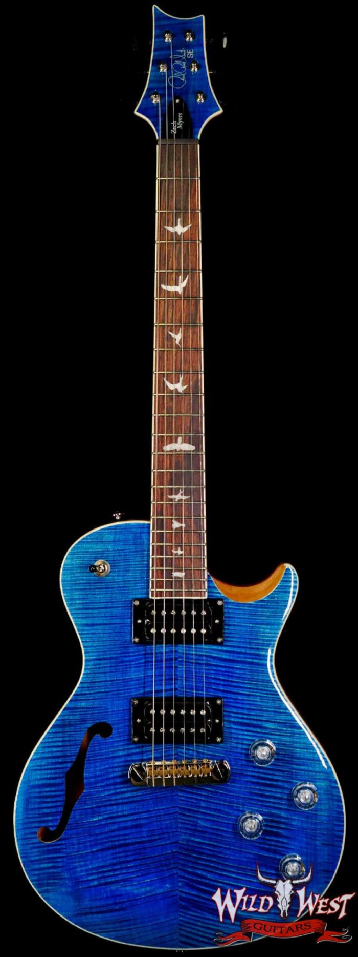 Paul Reed Smith PRS SE Zach Myers SC245 Singlecut Semi-Hollow Myers Blue - Image 1