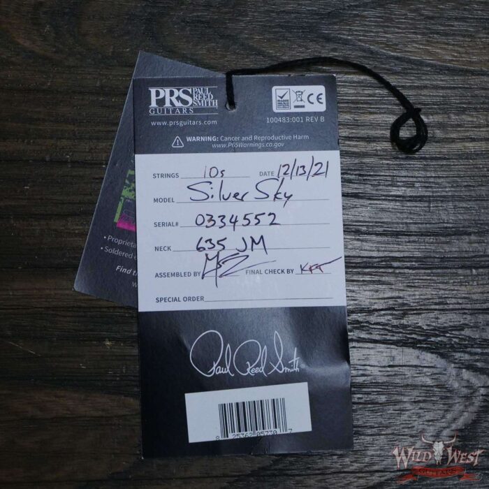 Paul Reed Smith PRS John Mayer Signature Electric Guitar Silver Sky Maple Fingerboard Orion Green - Image 12