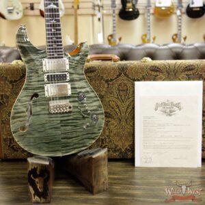 PRS Private Stock PS6907 John Mayer Super Eagle II Semi-Hollow Flame Maple Top and Neck Hemp Green - Image 14