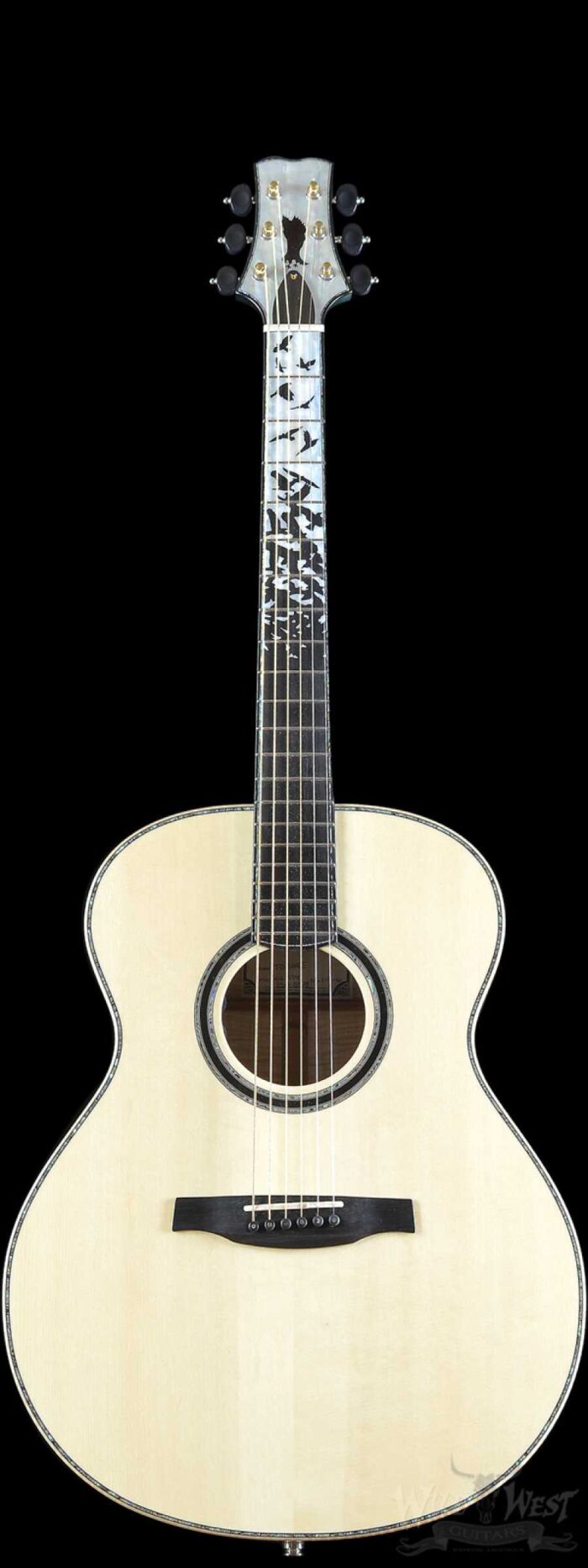PRS Private Stock Acoustic Tonare Grand Green Nightshade Smoked Burst Maple, Back and Neck - Image 1