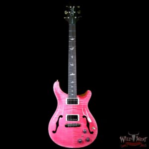 2018 PRS Wood Library 10 Top Hollowbody I Piezo HB1 Flame Top & Neck Brazilian Rosewood Board Bonnie Pink - Image 5