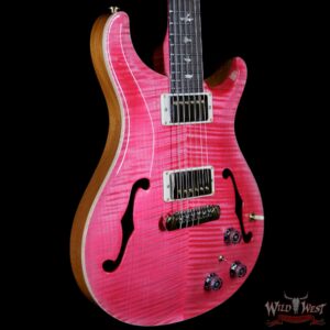 2018 PRS Wood Library 10 Top Hollowbody I Piezo HB1 Flame Top & Neck Brazilian Rosewood Board Bonnie Pink - Image 4