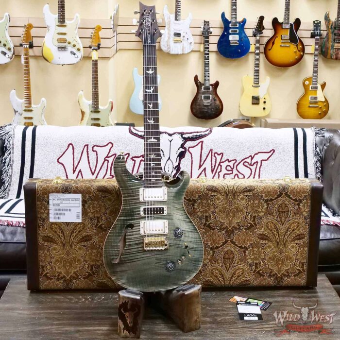 Paul Reed Smith PRS Wood Library 10 Top Special 22 Semi-Hollow Flame Maple Neck Brazilian Rosewood Fingerboard Trampas Green 7.15 LBS (US Only / No International Shipping) - Image 6