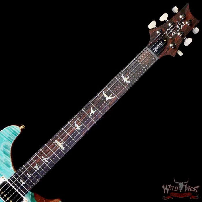 Paul Reed Smith PRS Wood Library 10 Top Special 22 Semi-Hollow Flame Maple Neck Brazilian Rosewood Fingerboard Blue Fade 6.95 LBS (US Only / No International Shipping) - Image 4