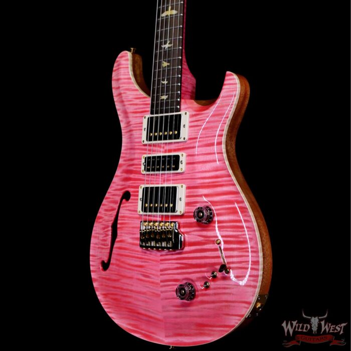 Paul Reed Smith PRS Wood Library 10 Top Special 22 Semi-Hollow Flame Maple Neck Brazilian Rosewood Fingerboard Bonnie Pink 7.30 LBS (US Only / No International Shipping) - Image 2