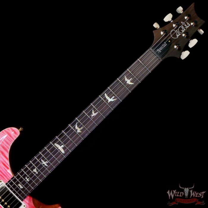 Paul Reed Smith PRS Wood Library 10 Top Special 22 Semi-Hollow Flame Maple Neck Brazilian Rosewood Fingerboard Bonnie Pink 7.30 LBS (US Only / No International Shipping) - Image 4