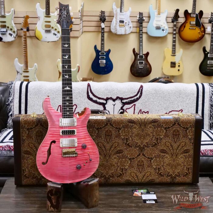 Paul Reed Smith PRS Wood Library 10 Top Special 22 Semi-Hollow Flame Maple Neck Brazilian Rosewood Fingerboard Bonnie Pink 7.30 LBS (US Only / No International Shipping) - Image 6