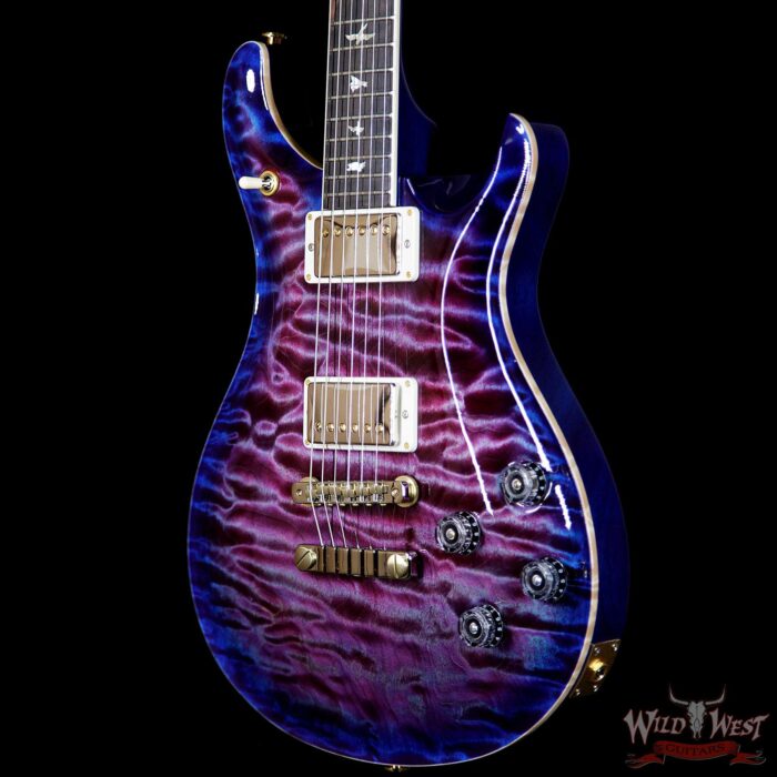 PRS Wood Library Artist Package McCarty 594 One Piece Quilt Top Brazilian Rosewood Violet Blue Burst - Image 2
