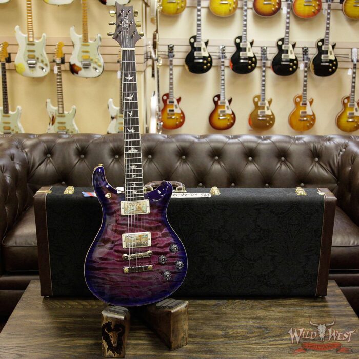PRS Wood Library Artist Package McCarty 594 One Piece Quilt Top Brazilian Rosewood Violet Blue Burst - Image 12