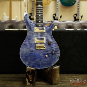 PRS Wood Library Artist Package Custom 24 Fatback Flame Top Neck African Blackwood Board Faded Blue Jean - Image 10