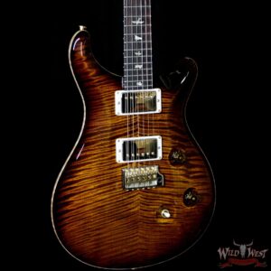 PRS Wood Library Artist Package Custom 24 Fatback Flame Neck Brazilian Rosewood Board Black Gold Burst - Image 4