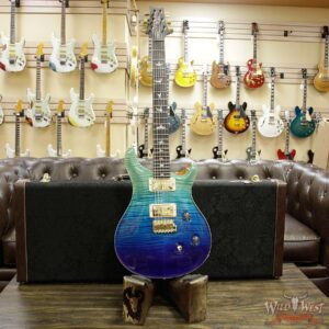 PRS Wood Library Artist Package Custom 24 Fatback Flame Maple Neck African Blackwood Board Blue Fade - Image 11