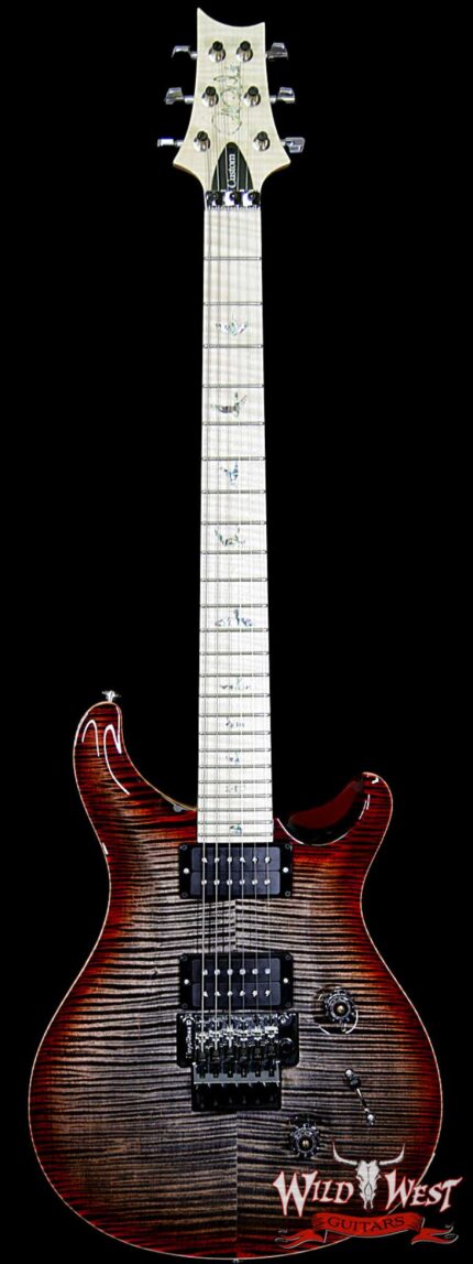 PRS Wood Library Artist Package Custom 24 Floyd Rose Flame Maple Top Neck & Board Charcoal Cherry Burst