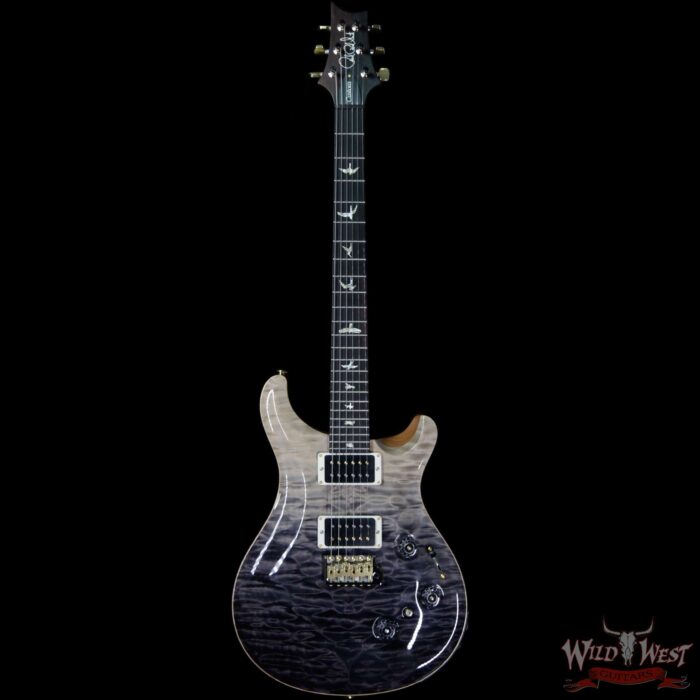 PRS Wood Library Artist Package Quilt Top Custom 24 Piezo P24 Brazilian Rosewood Board Grey Black Fade - Image 3