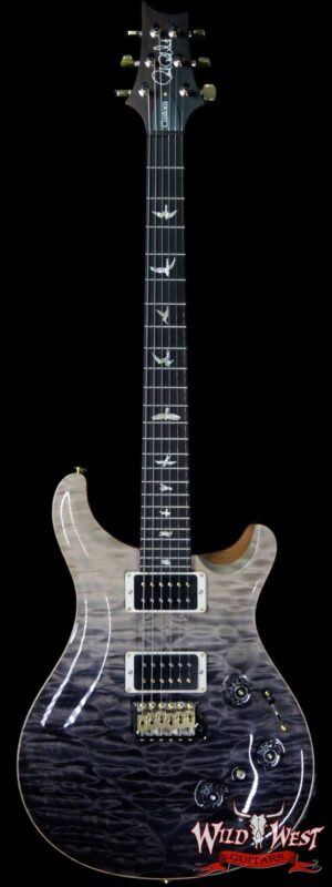 PRS Wood Library Artist Package Quilt Top Custom 24 Piezo P24 Brazilian Rosewood Board Grey Black Fade