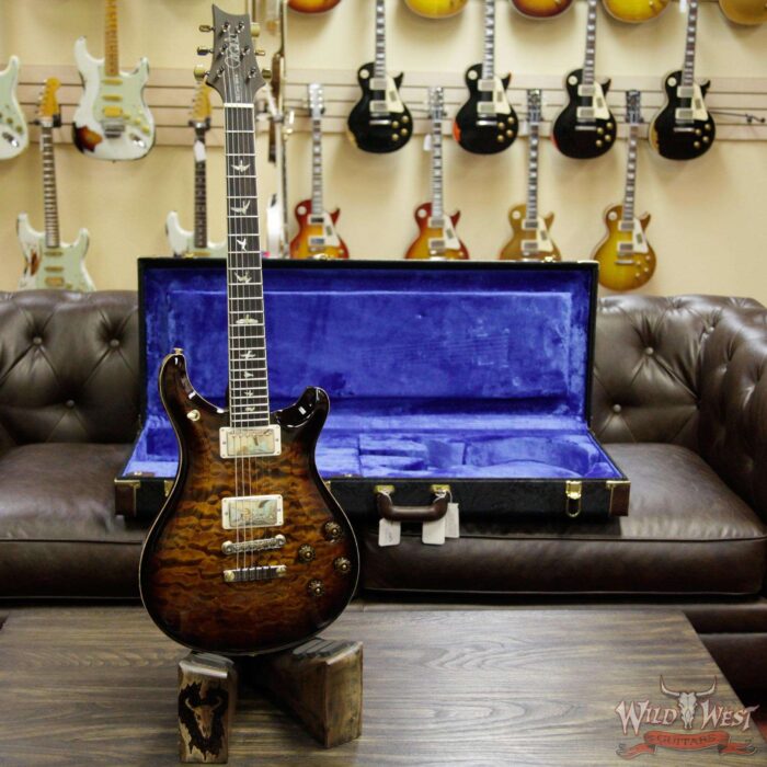 PRS Wood Library Artist Package McCarty 594 Quilt Maple Top Brazilian Rosewood Fretboard Black Gold Burst - Image 12