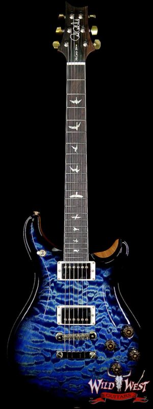 PRS Wood Library Artist Package McCarty 594 1-Piece Quilted Maple Top Brazilian Rosewood Fretboard River Blue Smokeburst