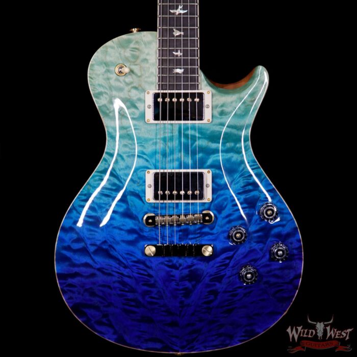 PRS Wood Library Artist Package McCarty Singlecut SC594 Quilt Top Brazilian Rosewood Board Blue Fade - Image 3