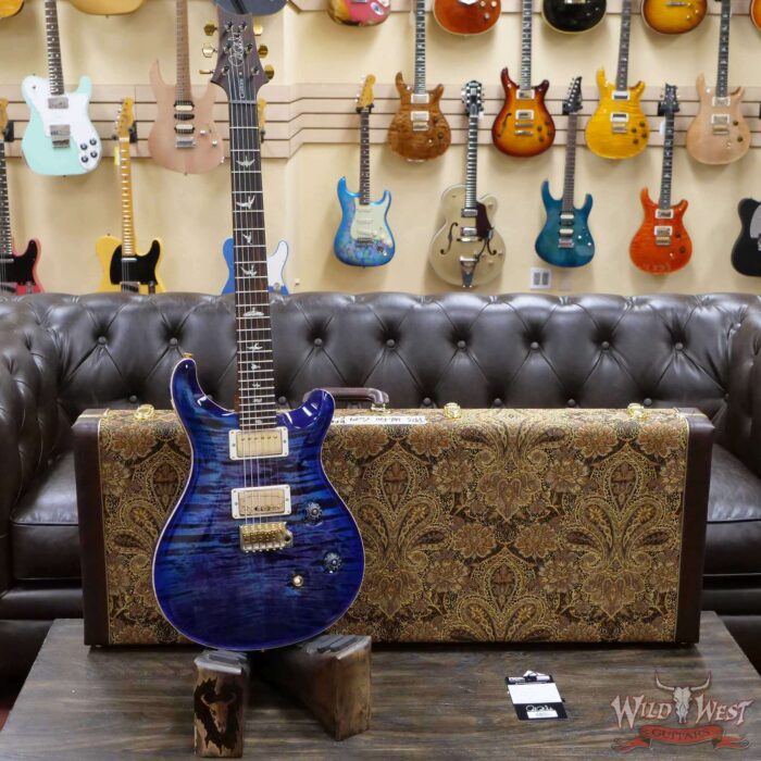 Paul Reed Smith Wood Library 10 Top Swamp Ash Custom 24 Roasted Maple Neck Cocobolo Board Violet Blue Burst - Image 6