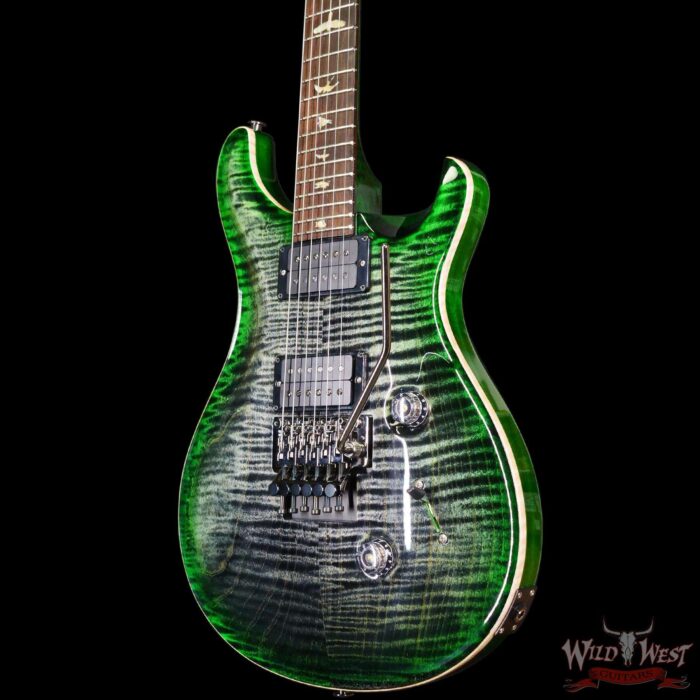 Paul Reed Smith PRS Wood Library 10 Top Custom 24 Floyd Rose Brazilian Rosewood Fingerboard Flame Maple Neck Charcoal Jade Burst - Image 2