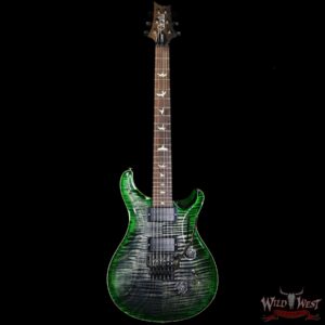 Paul Reed Smith PRS Wood Library 10 Top Custom 24 Floyd Rose Brazilian Rosewood Fingerboard Flame Maple Neck Charcoal Jade Burst - Image 3