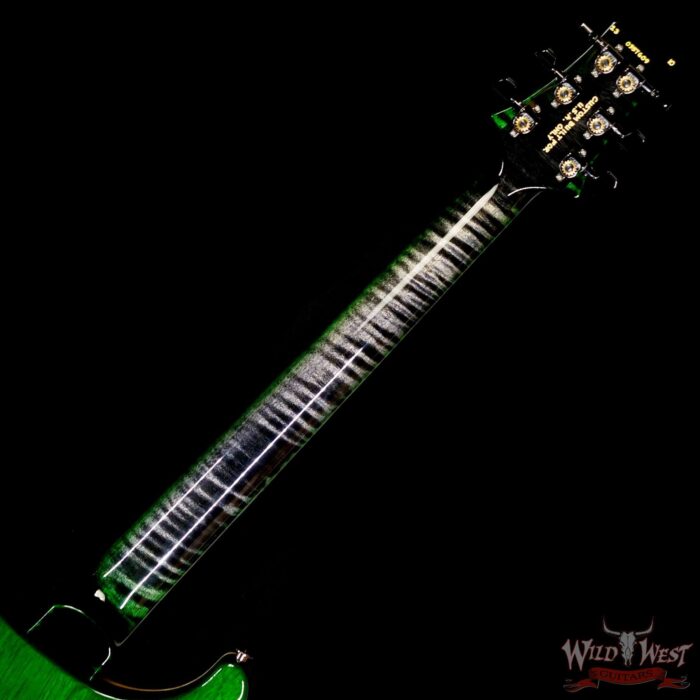 Paul Reed Smith PRS Wood Library 10 Top Custom 24 Floyd Rose Brazilian Rosewood Fingerboard Flame Maple Neck Charcoal Jade Burst - Image 5