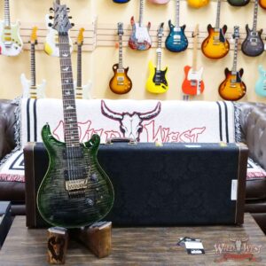 Paul Reed Smith PRS Wood Library 10 Top Custom 24 Floyd Rose Brazilian Rosewood Fingerboard Flame Maple Neck Charcoal Jade Burst - Image 6