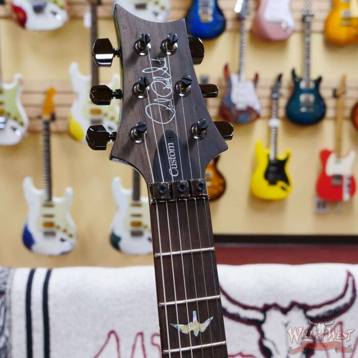Paul Reed Smith PRS Wood Library 10 Top Custom 24 Floyd Rose Brazilian Rosewood Fingerboard Flame Maple Neck Charcoal Jade Burst - Image 7