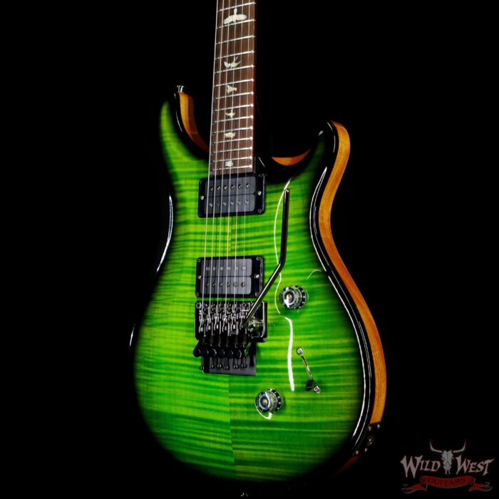 Paul Reed Smith PRS Wood Library 10 Top Custom 24 Floyd Rose Brazilian Rosewood Fingerboard Stained Flame Maple Neck Eriza Verde Smokeburst - Image 2