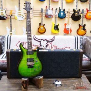 Paul Reed Smith PRS Wood Library 10 Top Custom 24 Floyd Rose Brazilian Rosewood Fingerboard Stained Flame Maple Neck Eriza Verde Smokeburst - Image 6