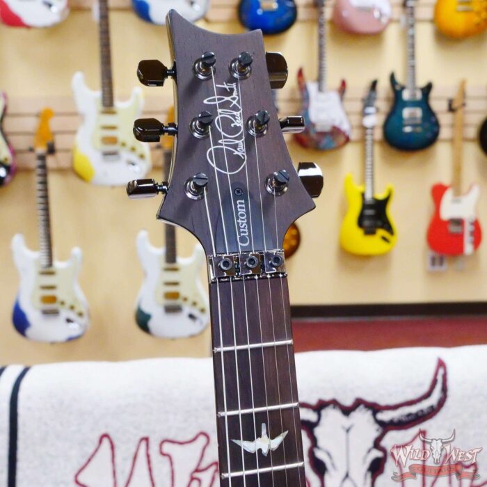 Paul Reed Smith PRS Wood Library 10 Top Custom 24 Floyd Rose Brazilian Rosewood Fingerboard Stained Flame Maple Neck Eriza Verde Smokeburst - Image 7