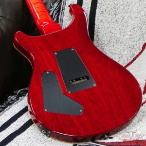Paul Reed Smith PRS Wood Library 10 Top Custom 24 Floyd Rose Ebony Fingerboard Stained Flame Maple Neck Blood Orange - Image 11