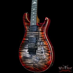 Paul Reed Smith PRS Wood Library 10 Top Custom 24 Floyd Rose Ebony Fingerboard Roasted Flame Maple Neck Charcoal Cherry Burst - Image 2