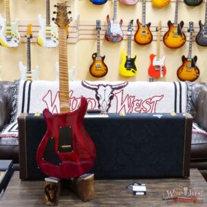 Paul Reed Smith PRS Wood Library 10 Top Custom 24 Floyd Rose Ebony Fingerboard Roasted Flame Maple Neck Charcoal Cherry Burst - Image 9