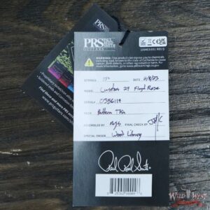 Paul Reed Smith PRS Wood Library 10 Top Custom 24 Floyd Rose Ebony Fingerboard Roasted Flame Maple Neck Charcoal Cherry Burst - Image 12
