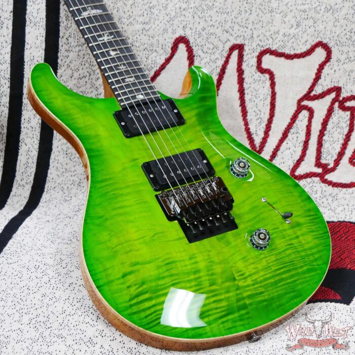 Paul Reed Smith PRS Wood Library 10 Top Custom 24 Floyd Rose Ebony Fingerboard Roasted Flame Maple Neck Eriza Verde - Image 8