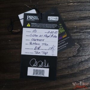 Paul Reed Smith PRS Wood Library 10 Top Custom 24 Floyd Rose Ebony Fingerboard Roasted Flame Maple Neck Violet Blue Burst - Image 12