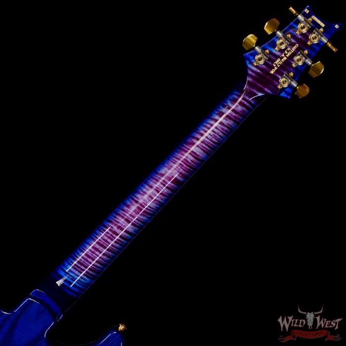 Paul Reed Smith PRS Wood Library 10 Top Swamp Ash 509 Flame Maple Neck Brazilian Rosewood Violet Blue Burst - Image 5