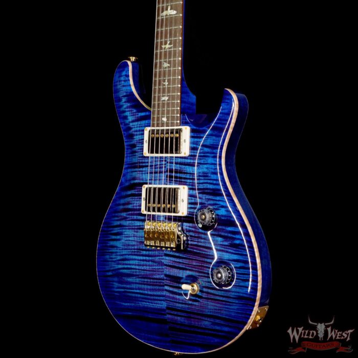 Paul Reed Smith PRS Wood Library 10 Top Custom 24 Pattern Thin Flame Maple Neck Brazilian Rosewood Board Violet Blue Burst - Image 2
