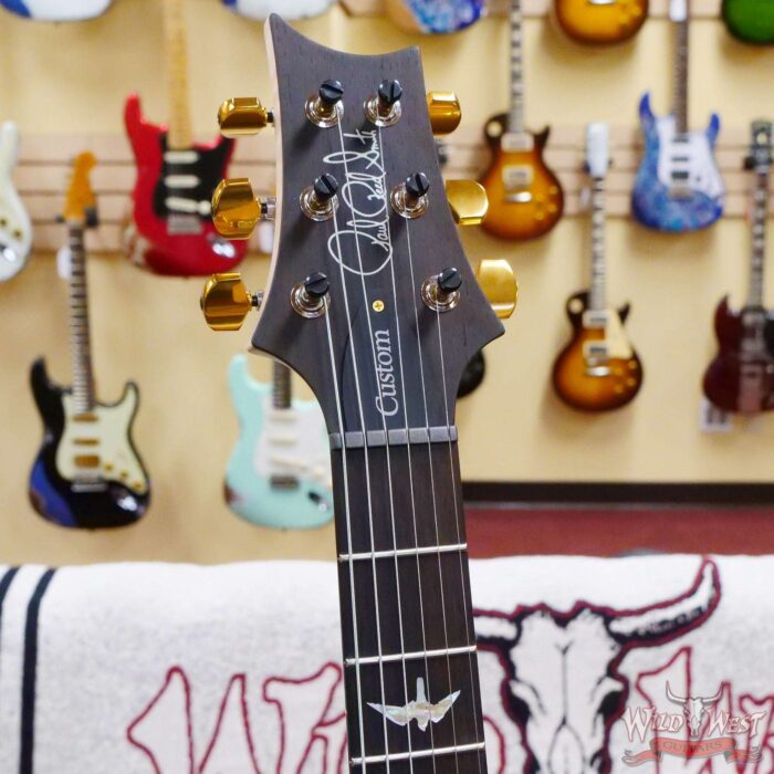 Paul Reed Smith PRS Wood Library 10 Top Custom 24 Flame Maple Neck Brazilian Rosewood Board Blue Fade - Image 7