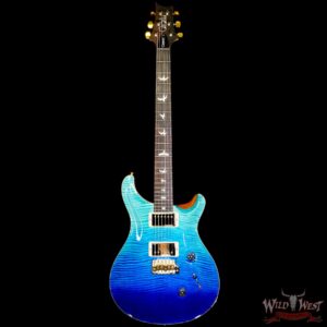 Paul Reed Smith PRS Wood Library 10 Top Custom 24 Flame Maple Neck Brazilian Rosewood Board Blue Fade - Image 3