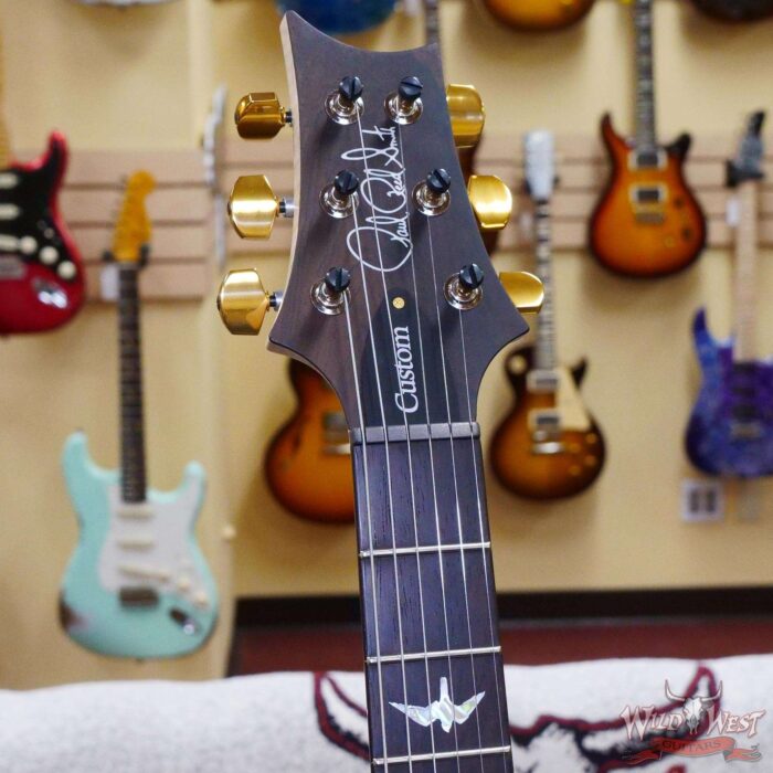 Paul Reed Smith PRS Wood Library 10 Top Custom 24 Flame Maple Neck Brazilian Rosewood Board Blue Fade - Image 7