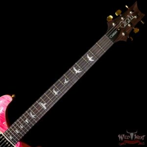 Paul Reed Smith PRS Wood Library 10 Top Custom 24 Flame Maple Neck Brazilian Rosewood Board Bonnie Pink - Image 4