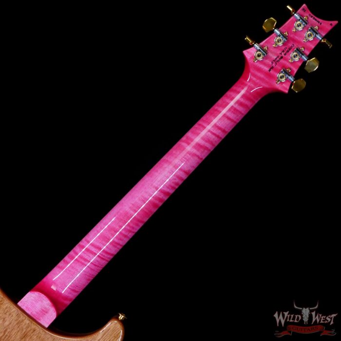 Paul Reed Smith PRS Wood Library 10 Top Custom 24 Flame Maple Neck Brazilian Rosewood Board Bonnie Pink - Image 5