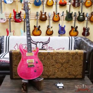Paul Reed Smith PRS Wood Library 10 Top Custom 24 Flame Maple Neck Brazilian Rosewood Board Bonnie Pink - Image 6