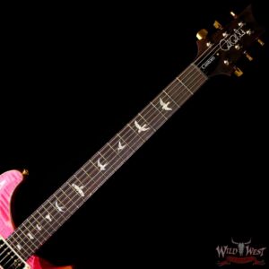 Paul Reed Smith PRS Wood Library 10 Top Custom 24 Flame Maple Neck Brazilian Rosewood Board Bonnie Pink - Image 4