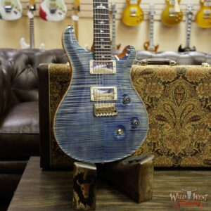 PRS Wood Library 10 Top Custom 24 Flame Maple Top Brazilian Rosewood Fingerboard Faded Blue Jean - Image 12